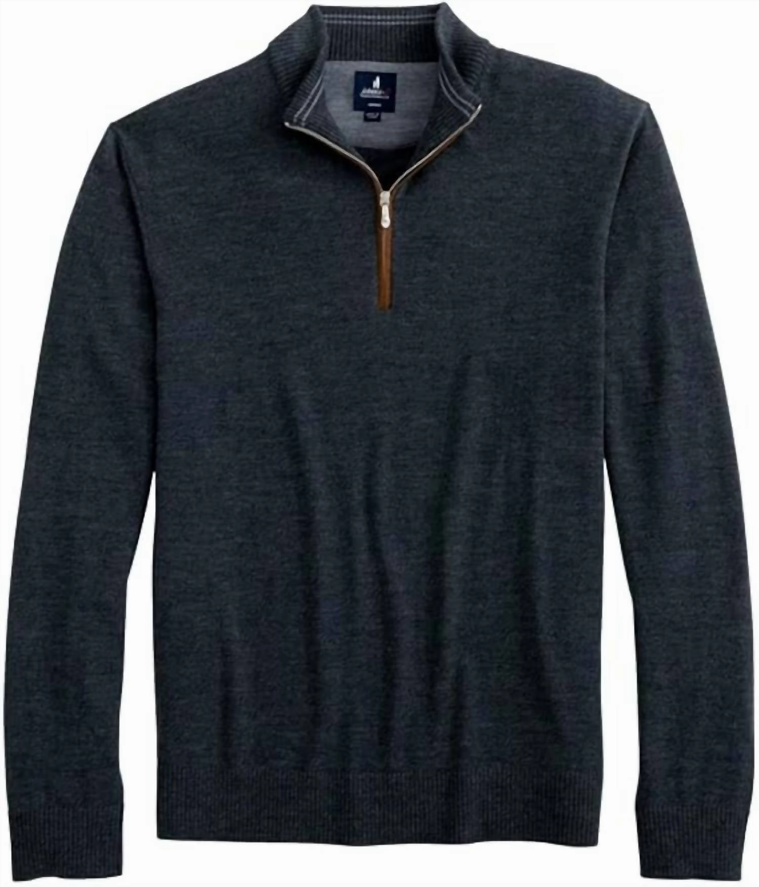 Raynor Merino 1/4 Zip Sweater In Smoke