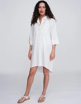 Recife Shirt Dress - White Swim Womens - bikinis clearance
