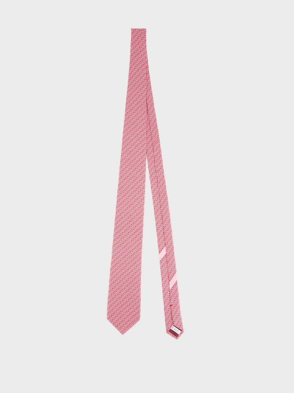 Red Gancini Print Silk Tie