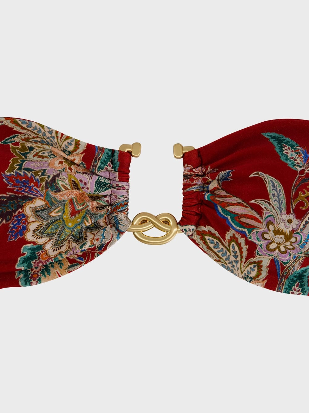 Red Multi Paisley Rhiannon Knot Bikini