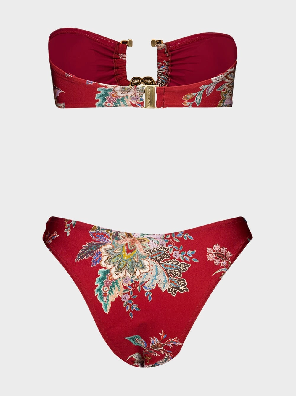 Red Multi Paisley Rhiannon Knot Bikini