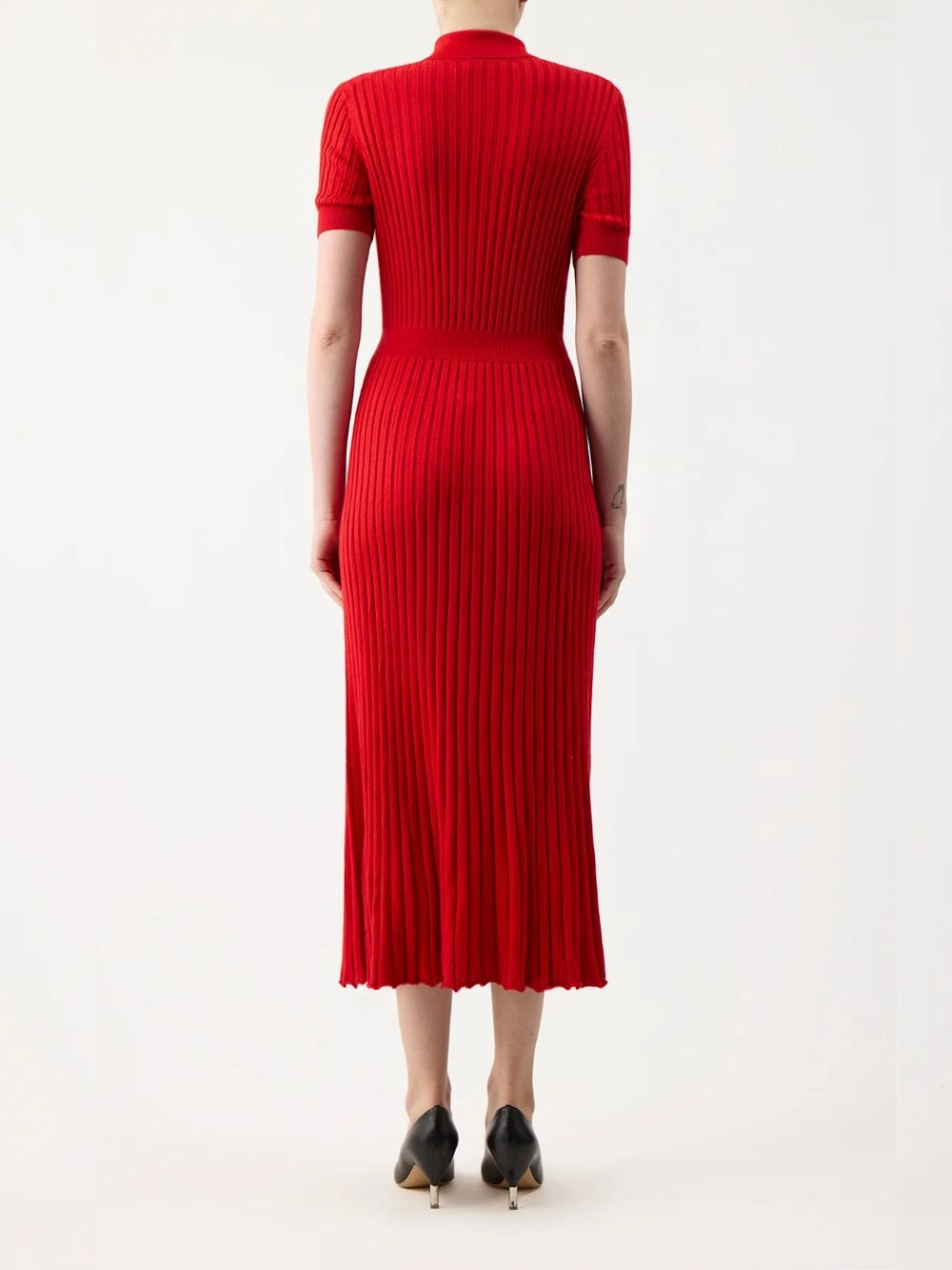 Red Topaz Amor Knit Midi Dress