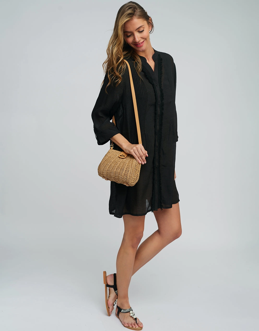 Reeva Shirt - Black Swim Womens - swimwear sale