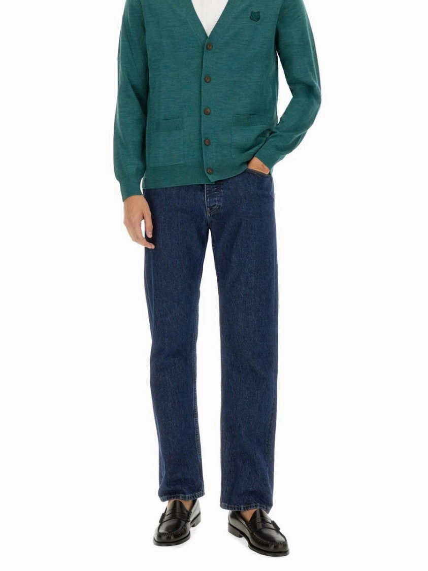Regular Bold Fox Head Patch" Cardigan