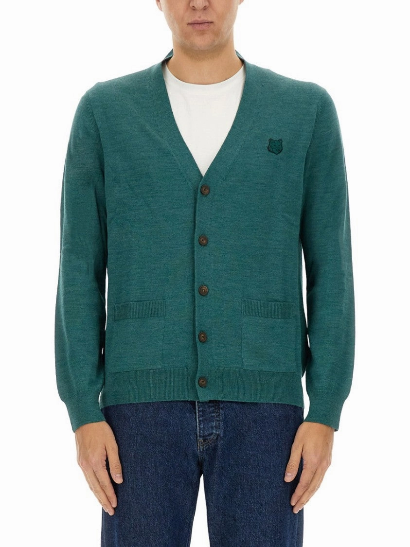 Regular Bold Fox Head Patch" Cardigan