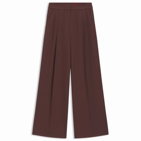 Relaxed-fit pants in stretch fabric with wrap effect womens tailored trousers deal