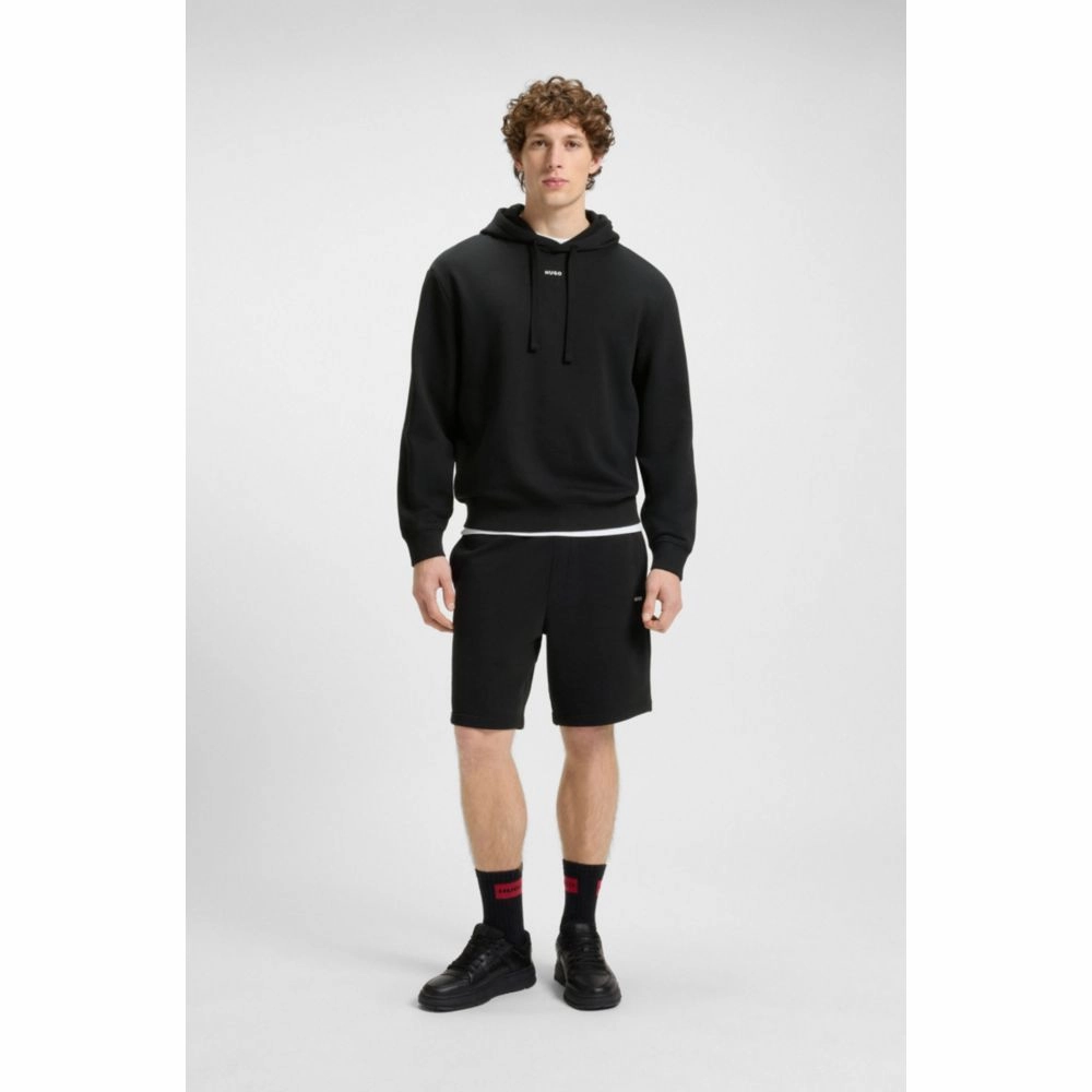 Relaxed-fit shorts in cotton terry with logo print