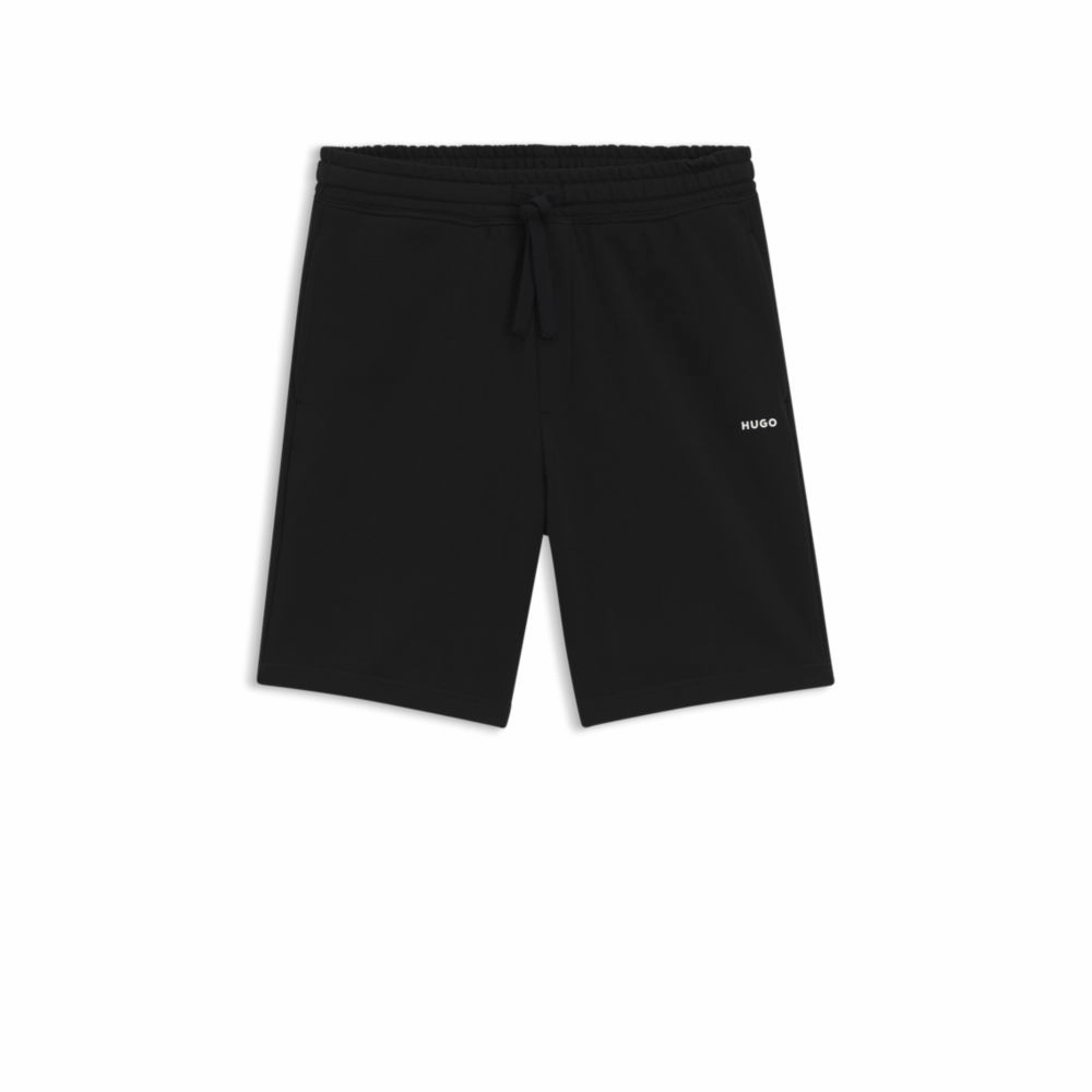 Relaxed-fit shorts in cotton terry with logo print