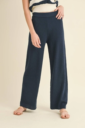 Renee Knit Pants In Navy womens leather pants outlet