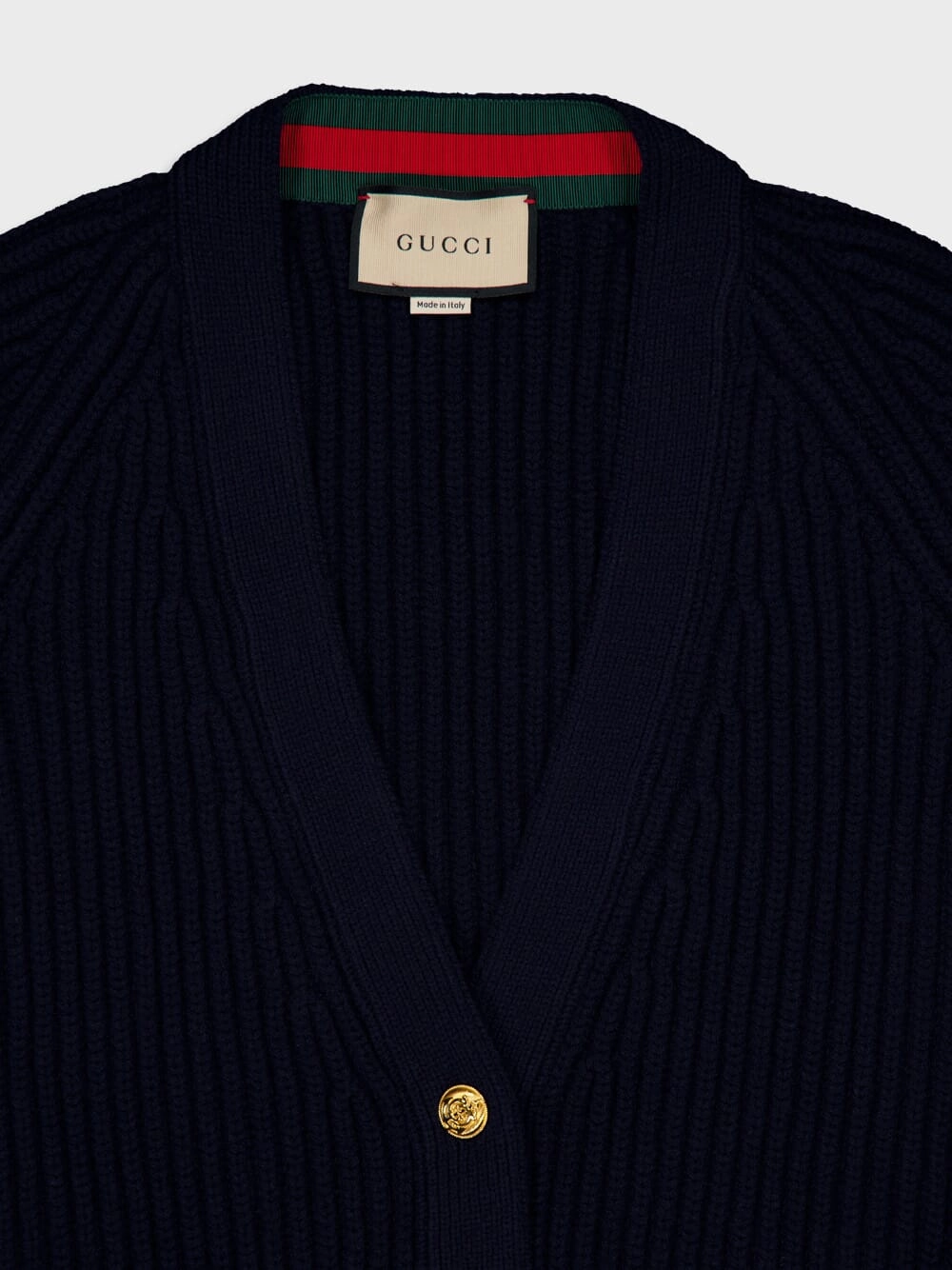 Rib Stitch Wool Cashmere Cardigan