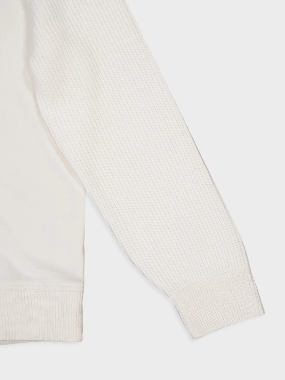 Ribbed-Knit Drawstring Hoodie