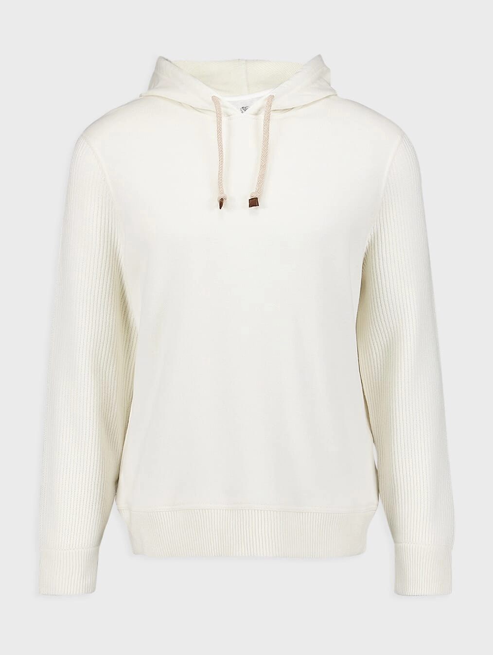 Ribbed-Knit Drawstring Hoodie Knitwear Mens - men's sweaters sale