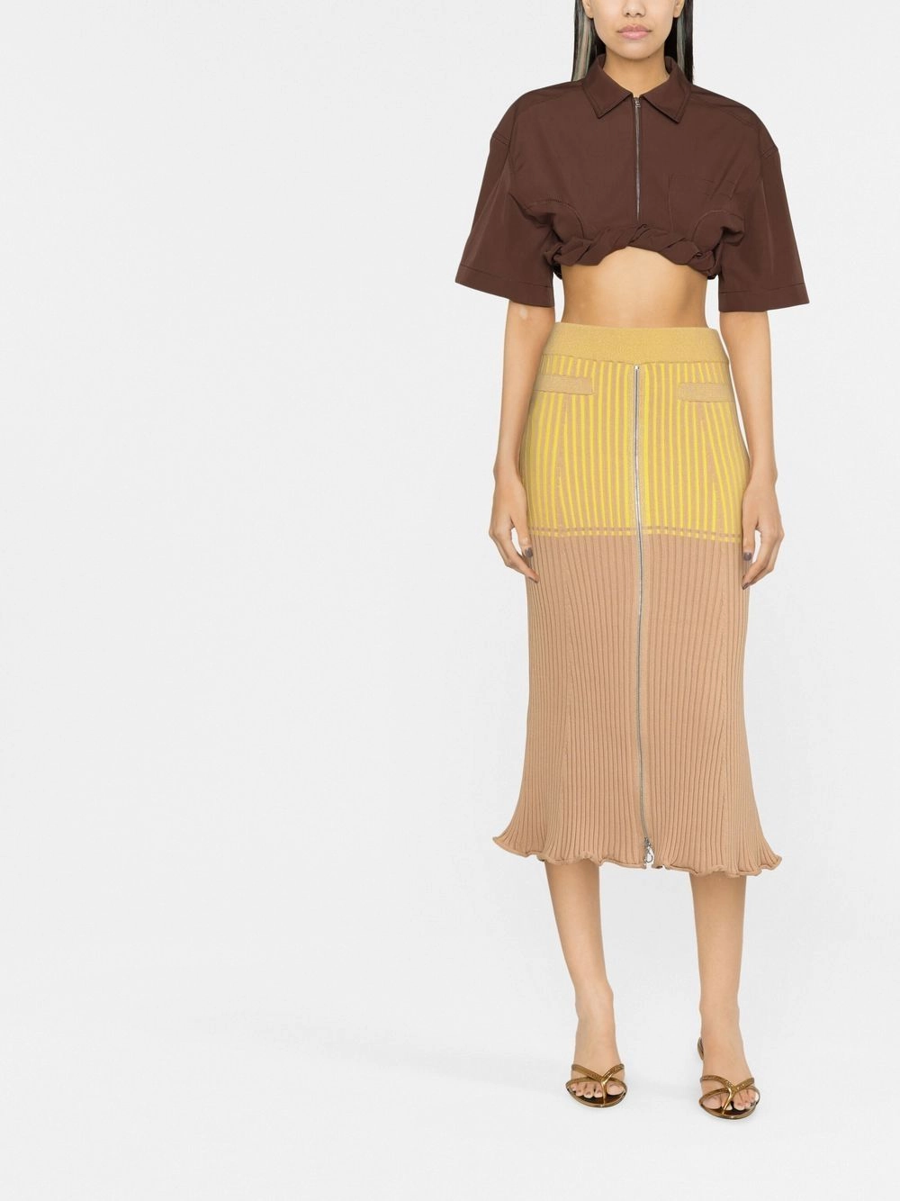Ribbed Midi Skirt