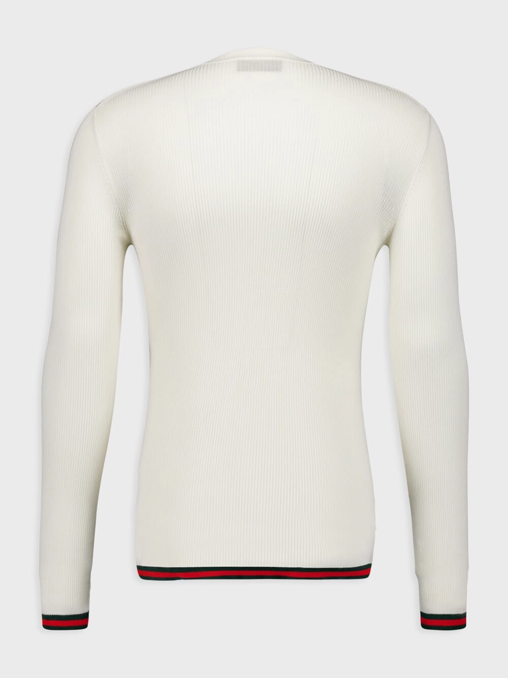 Ribbed Silk Long-Sleeved Top