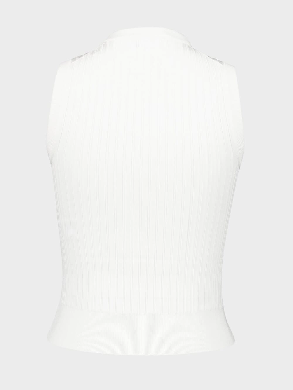 Ribbed Stretch Viscose Vest Top