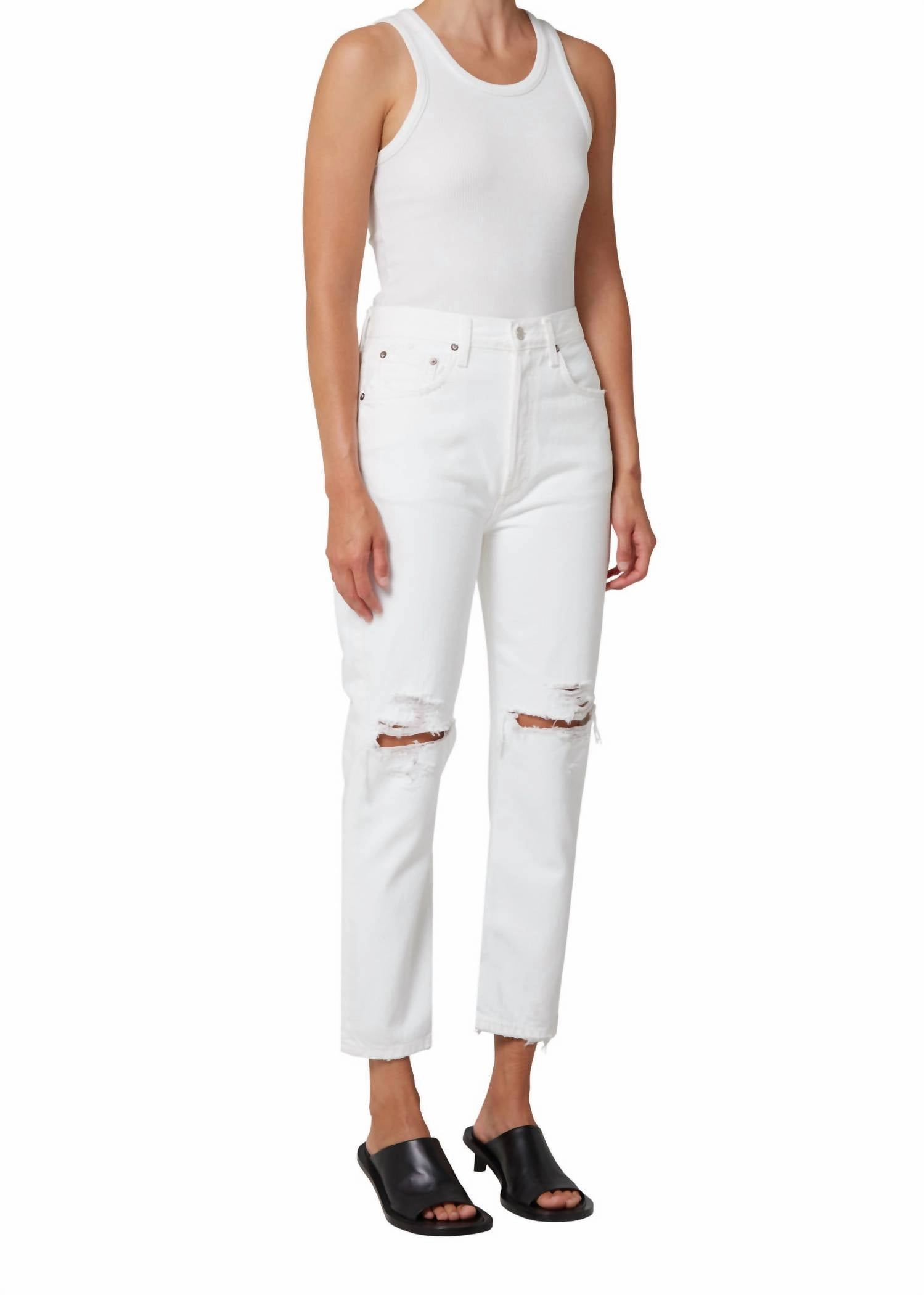 Riley Crop Straight Jean In Slant S22