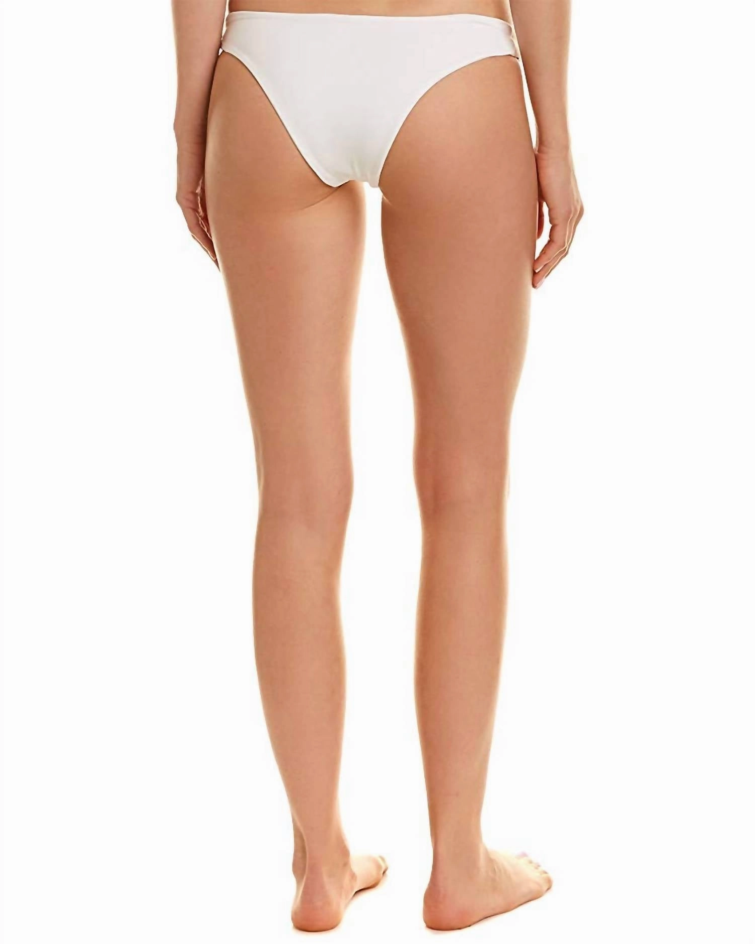 Ring Side Hipster Brazilian Bikini Bottom Swimsuit In White