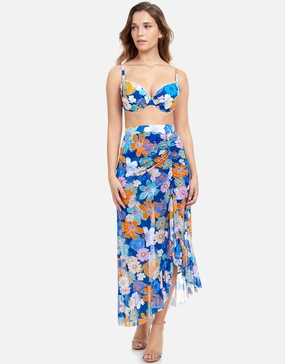 Rising Sun Ruffle Skirt - Blue Swim Womens - bikinis clearance