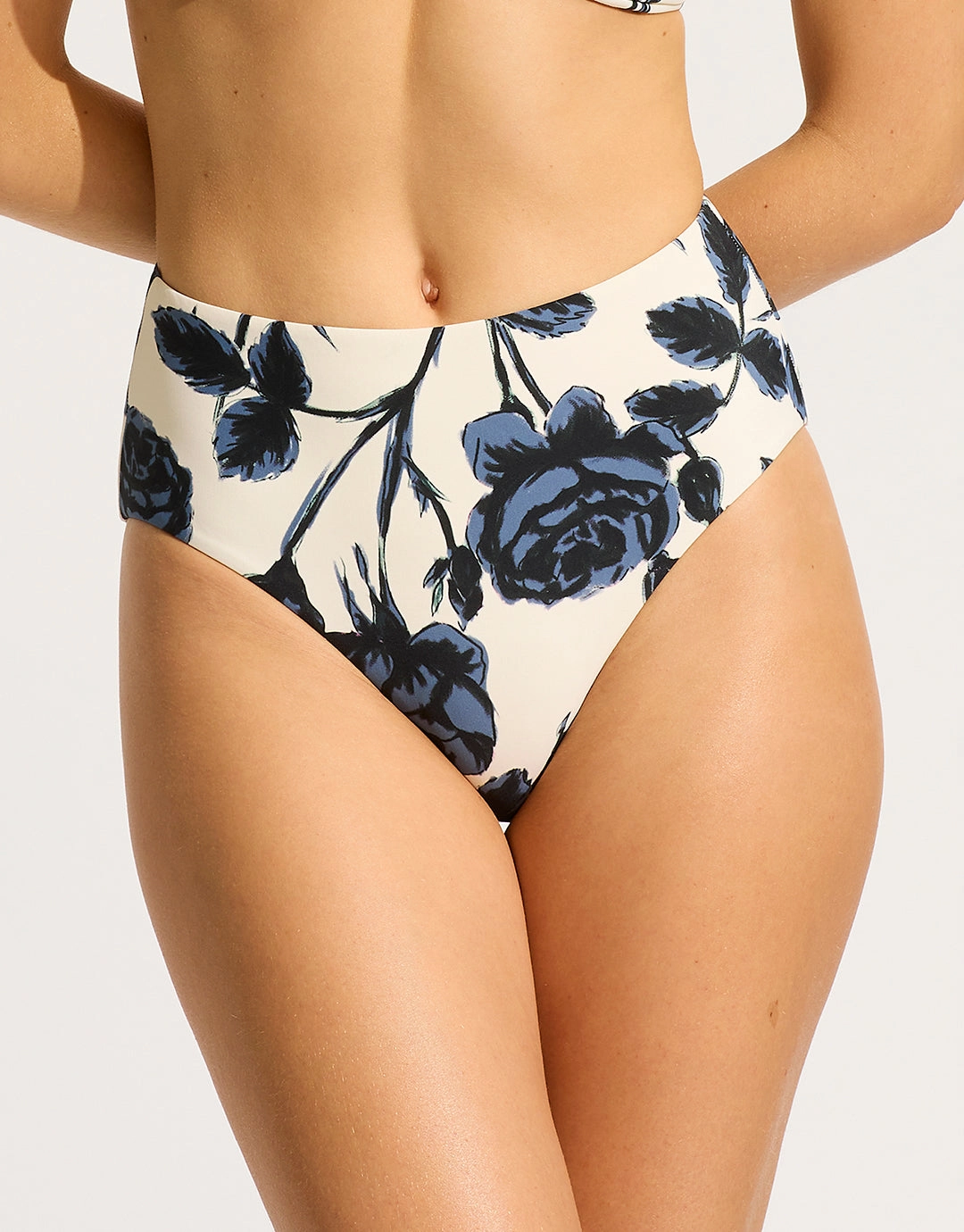 Rococo High Waist Bikini Pant - Black Swim Womens - beachwear discount
