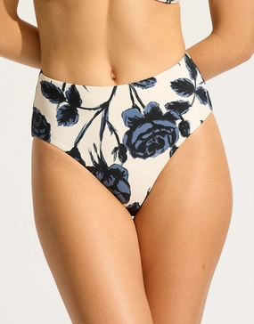 Rococo High Waist Bikini Pant - Black Swim Womens - beachwear discount