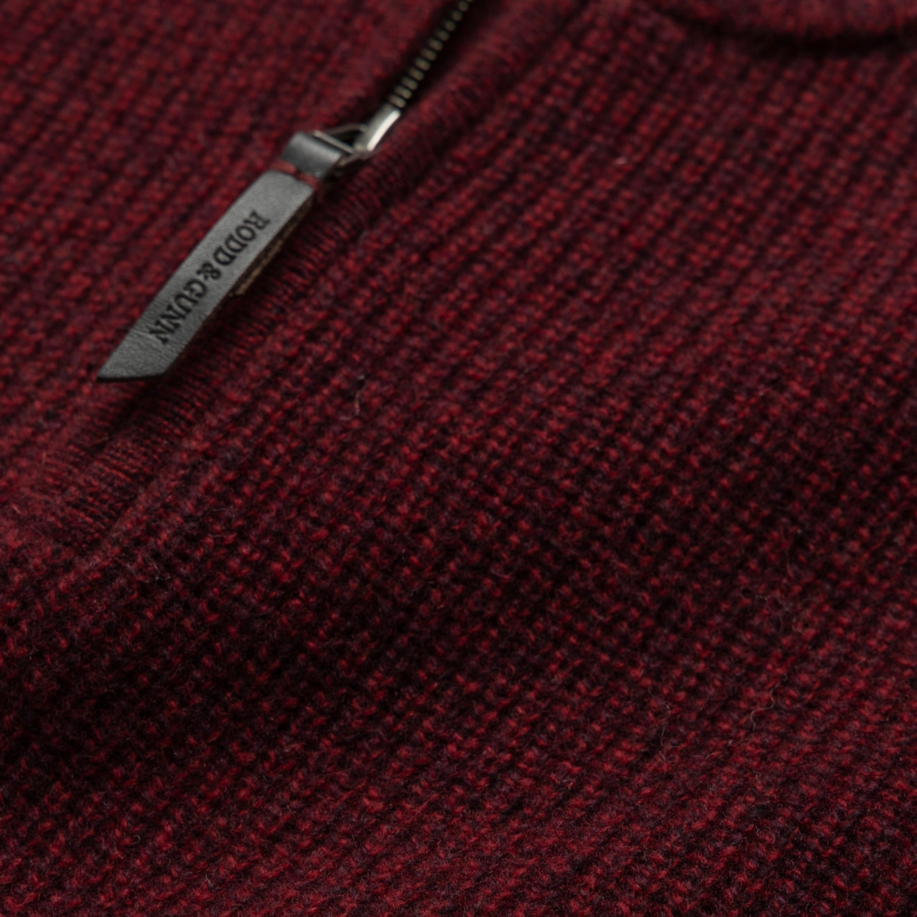 Rodd and Gunn Robbies Road Zip Neck Knit Berry