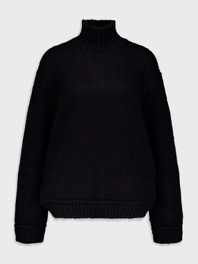 Roll-Neck Knitted Wool Sweater Knitwear Womens - women's knitwear cheap