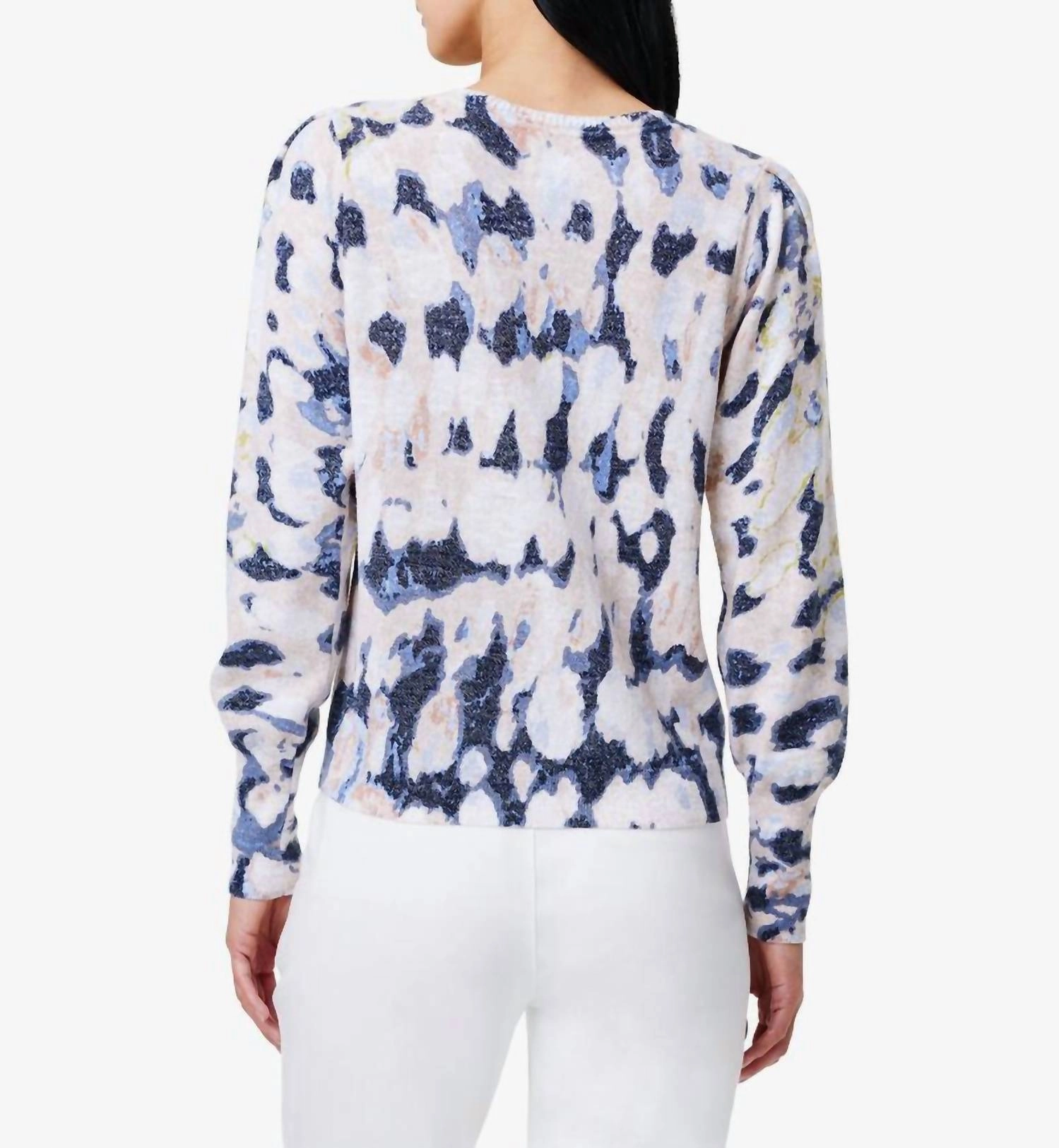 Rolling Clouds Sweater In Blue Multi