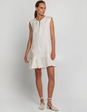 Roots Mini Dress - Natural and Champagne Swim Womens - bikinis clearance