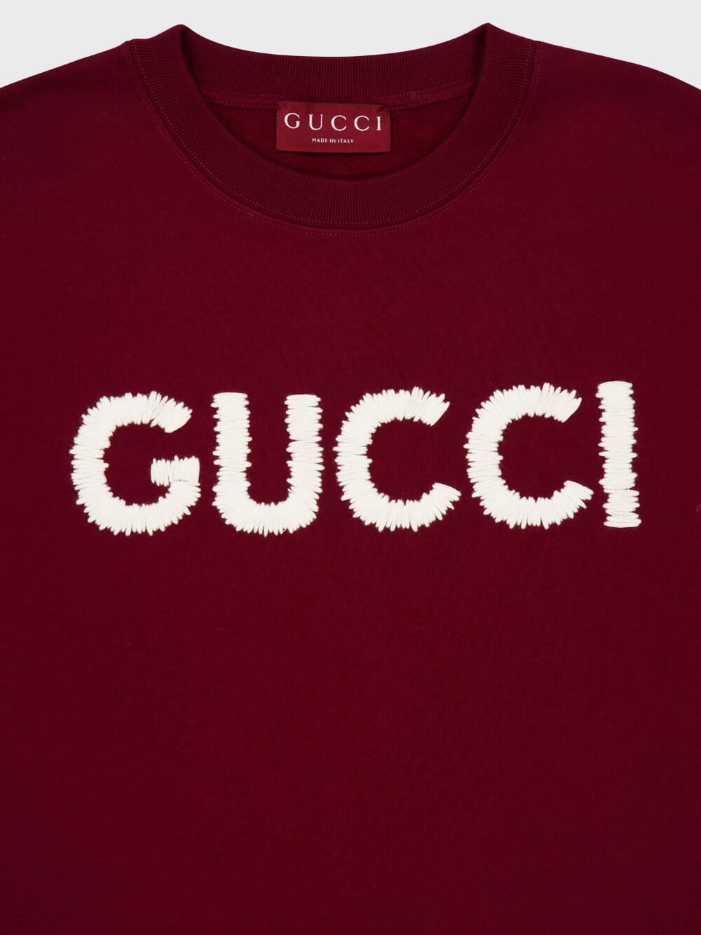 Rosso Ancora Red Embroidered Cotton Sweatshirt