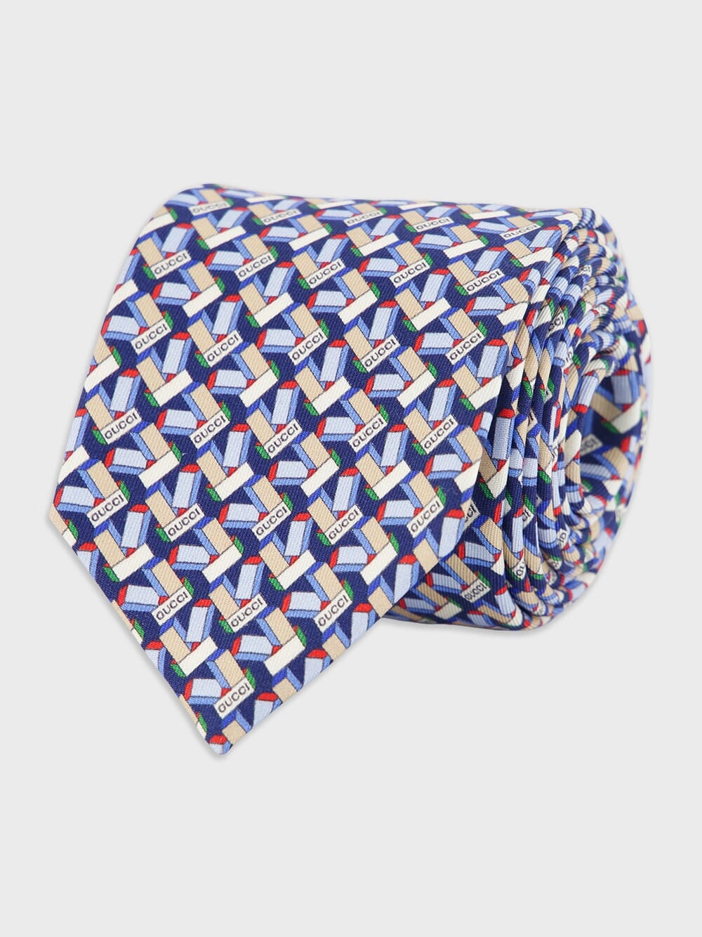 Round Interlocking Printed Tie Suits Mens - men's suits outlet