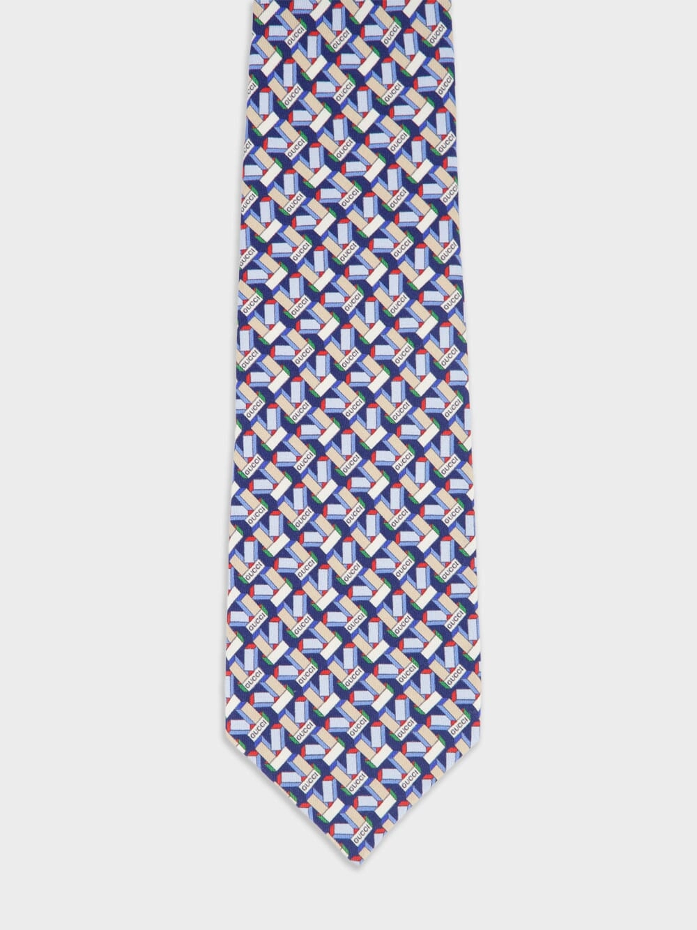 Round Interlocking Printed Tie