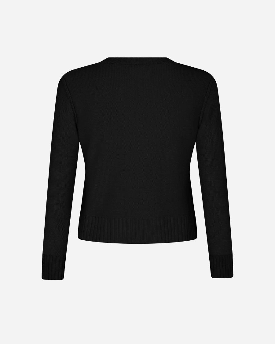 Round Neck Jumper - Black