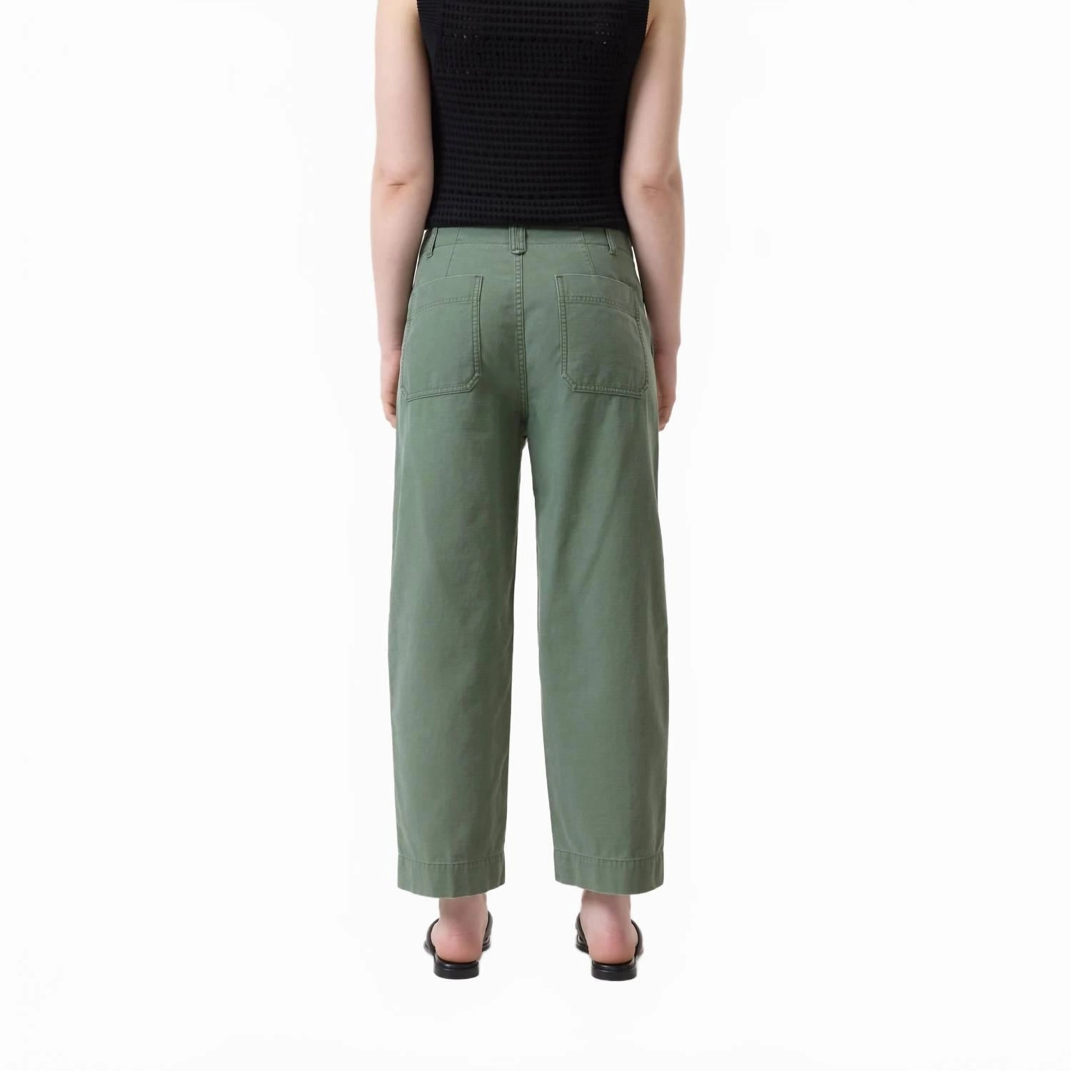 Rovea Relaxed Pants In Matcha Green