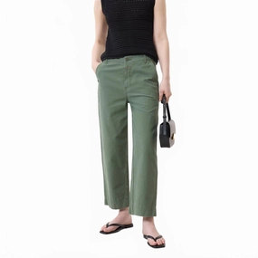 Rovea Relaxed Pants In Matcha Green womens denim shorts discount