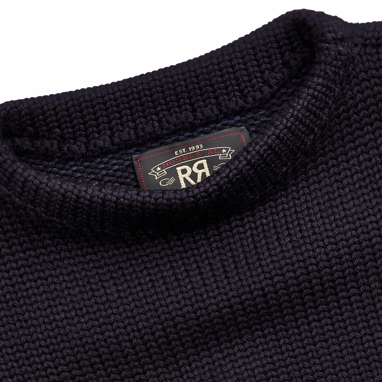 RRL by Ralph Lauren Appliqued Wool Jumper Navy