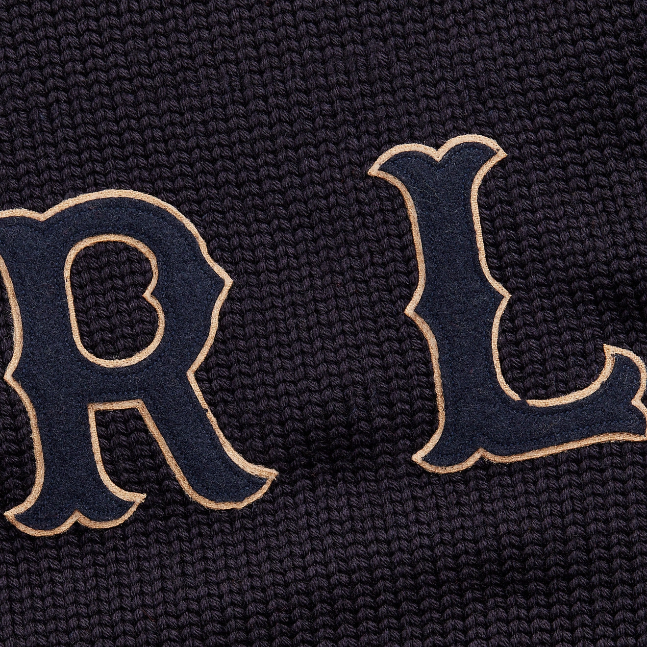 RRL by Ralph Lauren Appliqued Wool Jumper Navy