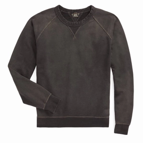 RRL by Ralph Lauren French Terry Crewneck Black Indigo mens long sleeves cheap