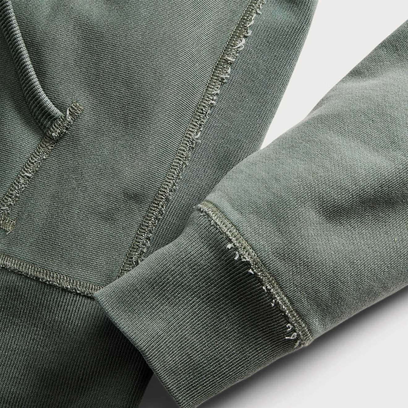 RRL by Ralph Lauren Garment-Dyed Fleece Hoodie Collegiate Green