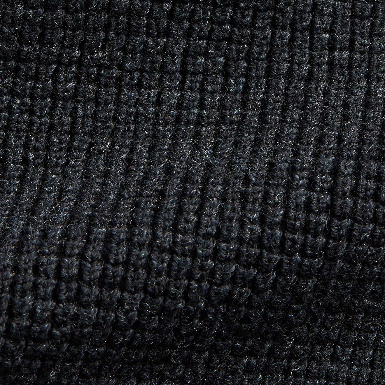 RRL by Ralph Lauren Waffle-Knit Cotton-Wool Jumper Black Heather