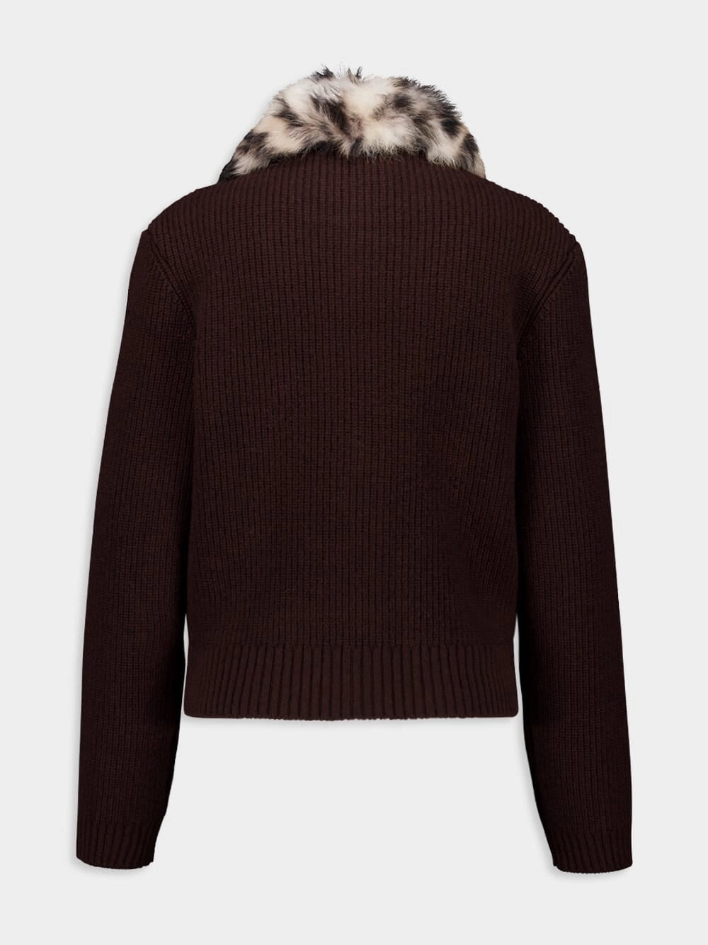 Russet Brown Wool and Cashmere Cardigan