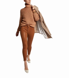 Sabine High Rise Coated Skinny Jean In Dark Khaki Bottoms Womens outlet online store