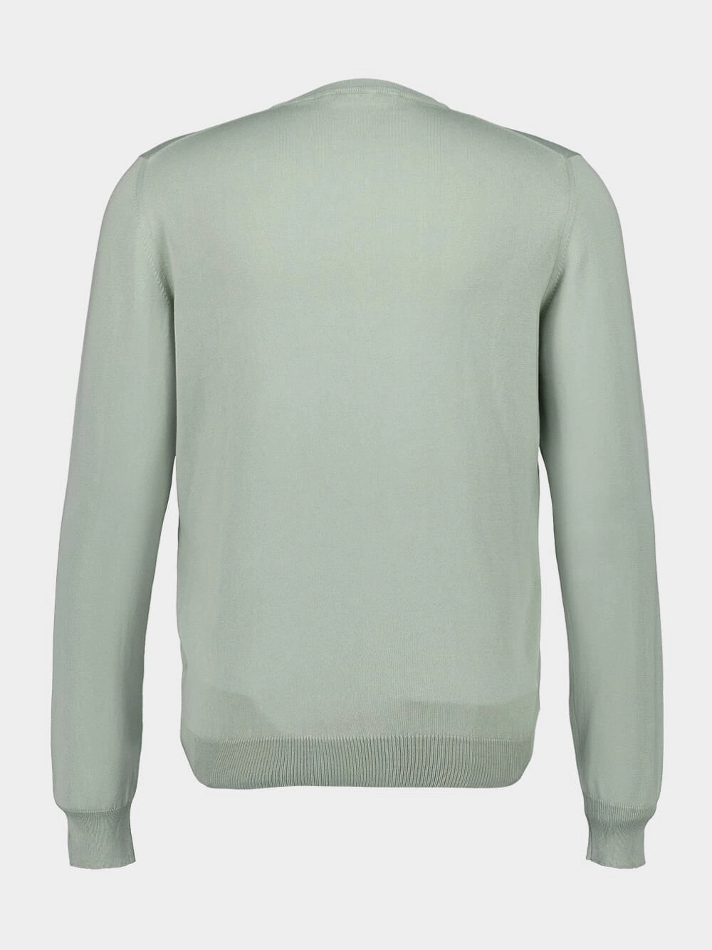 Sage Green Cotton Crew-Neck Jumper