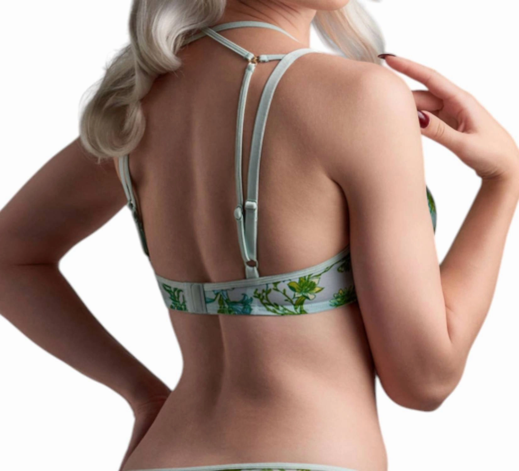 Sale Jardin Des Herbs Padded Balcony Bra In Soft Green