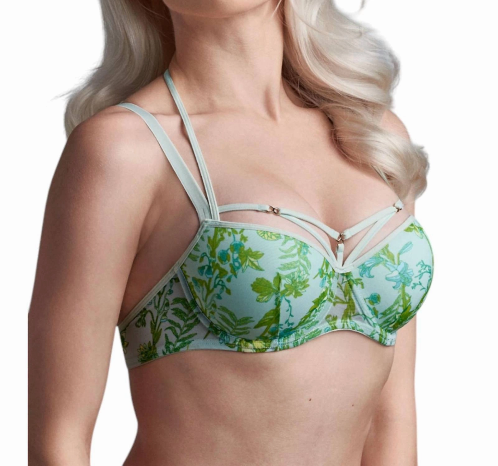Sale Jardin Des Herbs Padded Balcony Bra In Soft Green