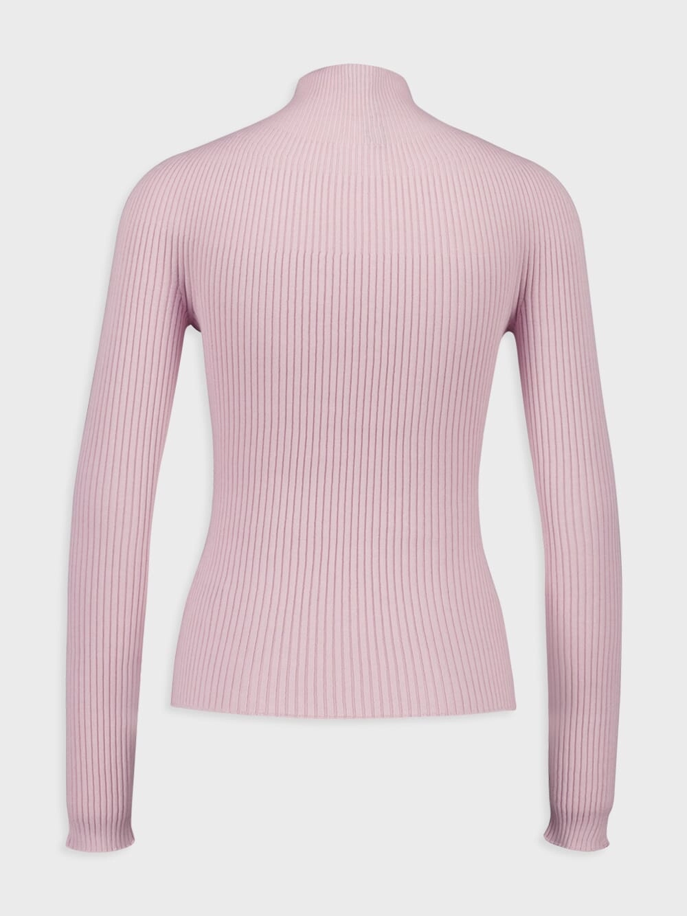 Salt Pink Solar Light Rib Mockneck Sweater