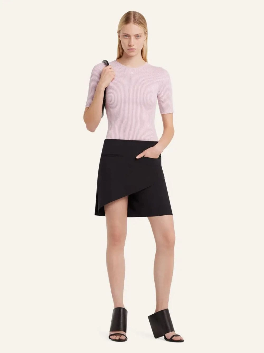 Salt Pink Solar Light Rib Sweater Knitwear Womens - women's knitwear cheap