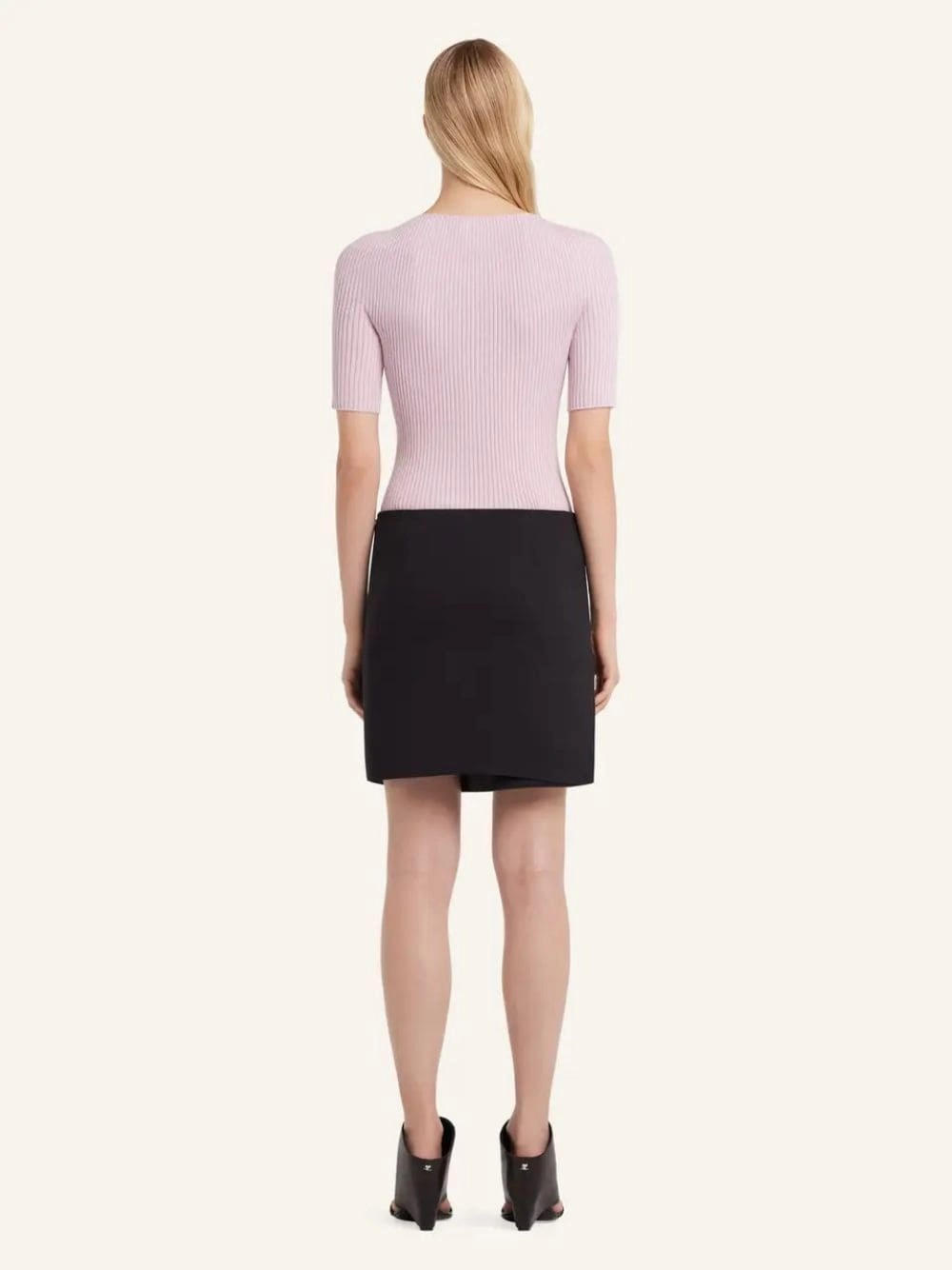 Salt Pink Solar Light Rib Sweater