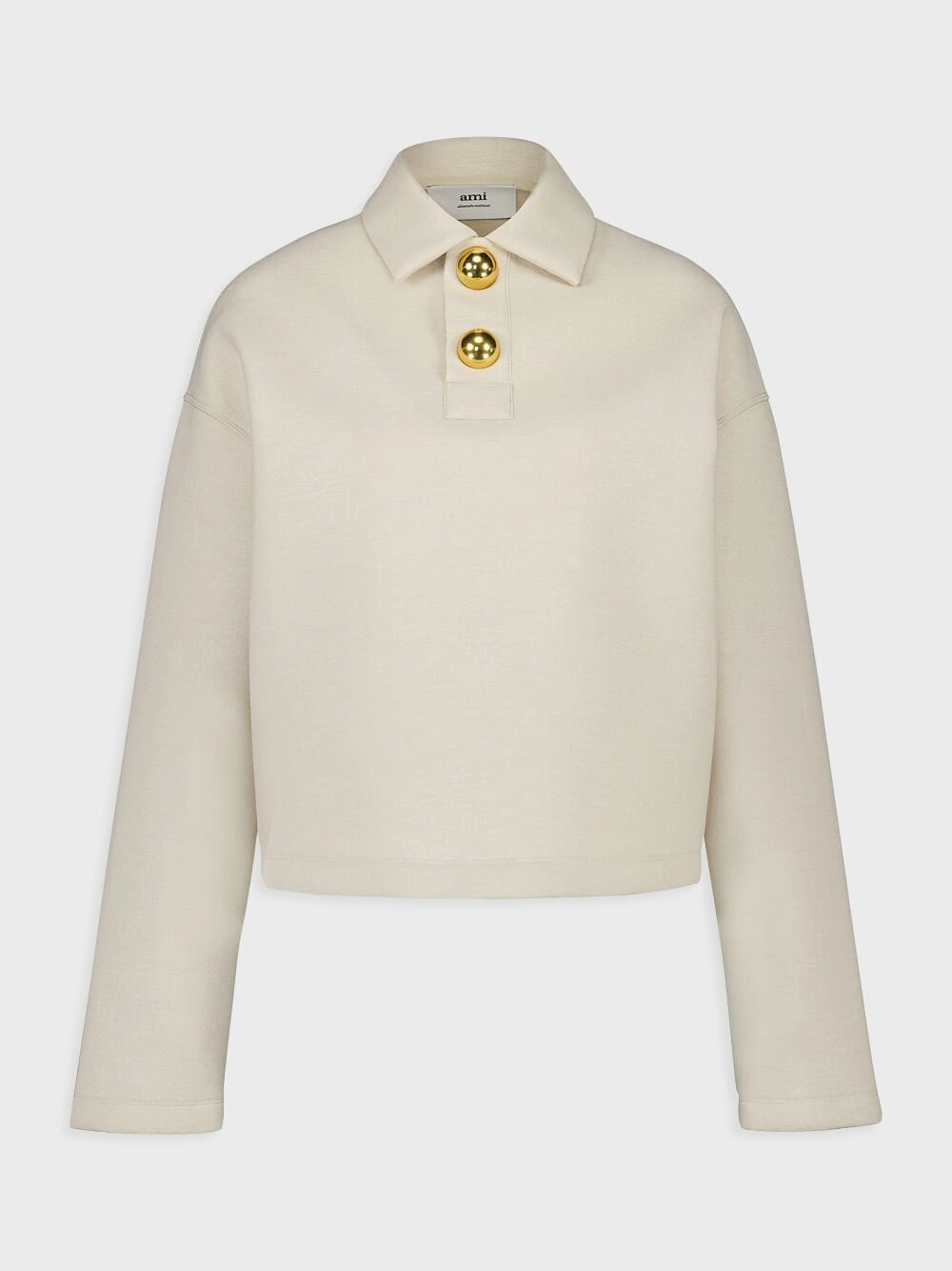 Sand Ami Cropped Wool-Viscose Polo Knitwear Womens - women's knitwear cheap