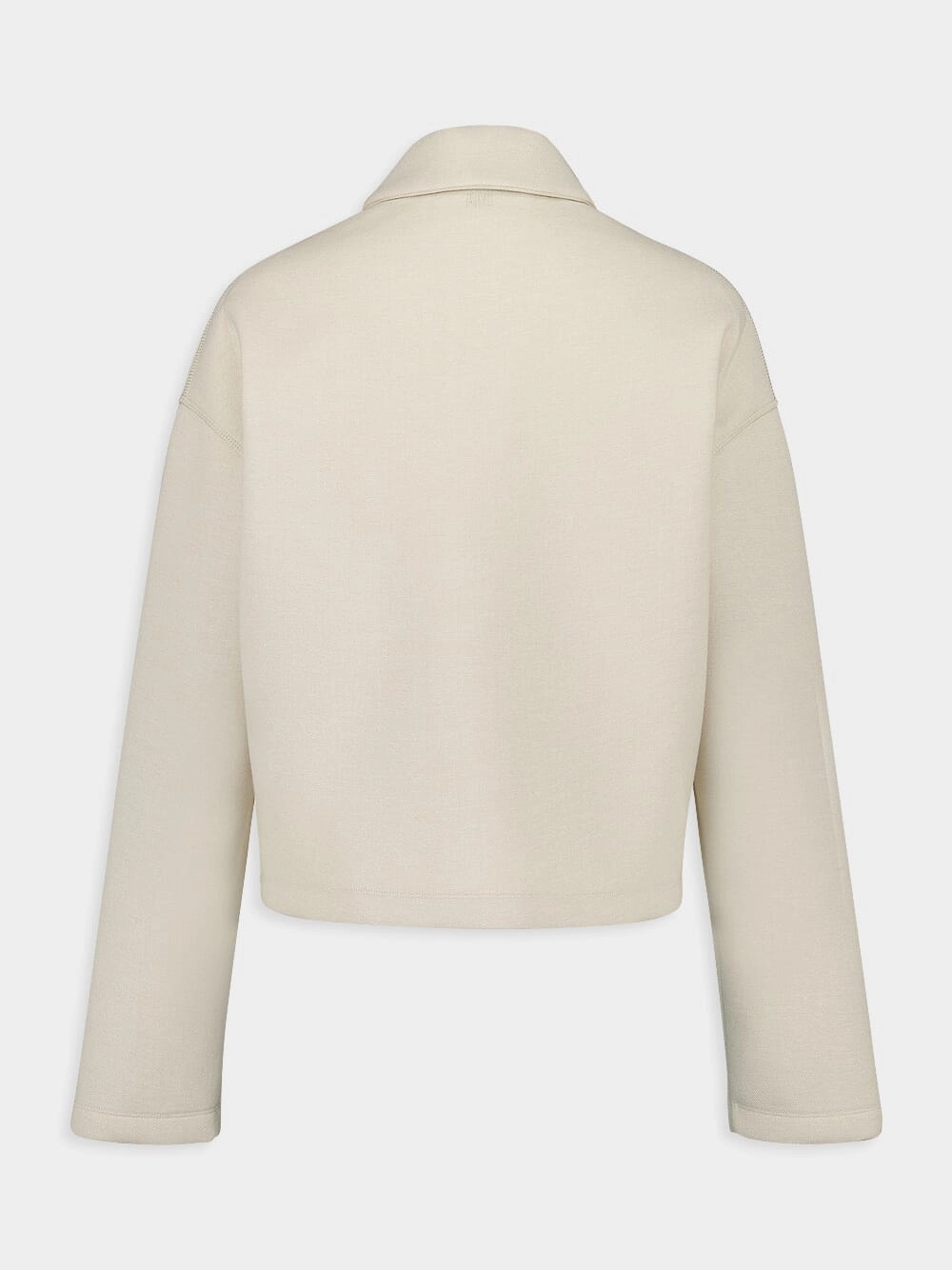 Sand Ami Cropped Wool-Viscose Polo