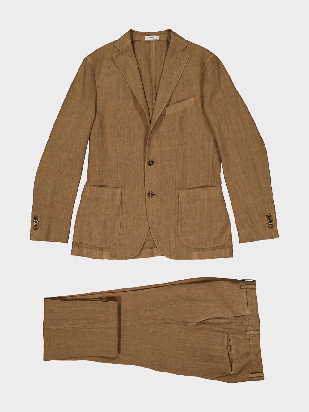 Sand Brown Linen Suit